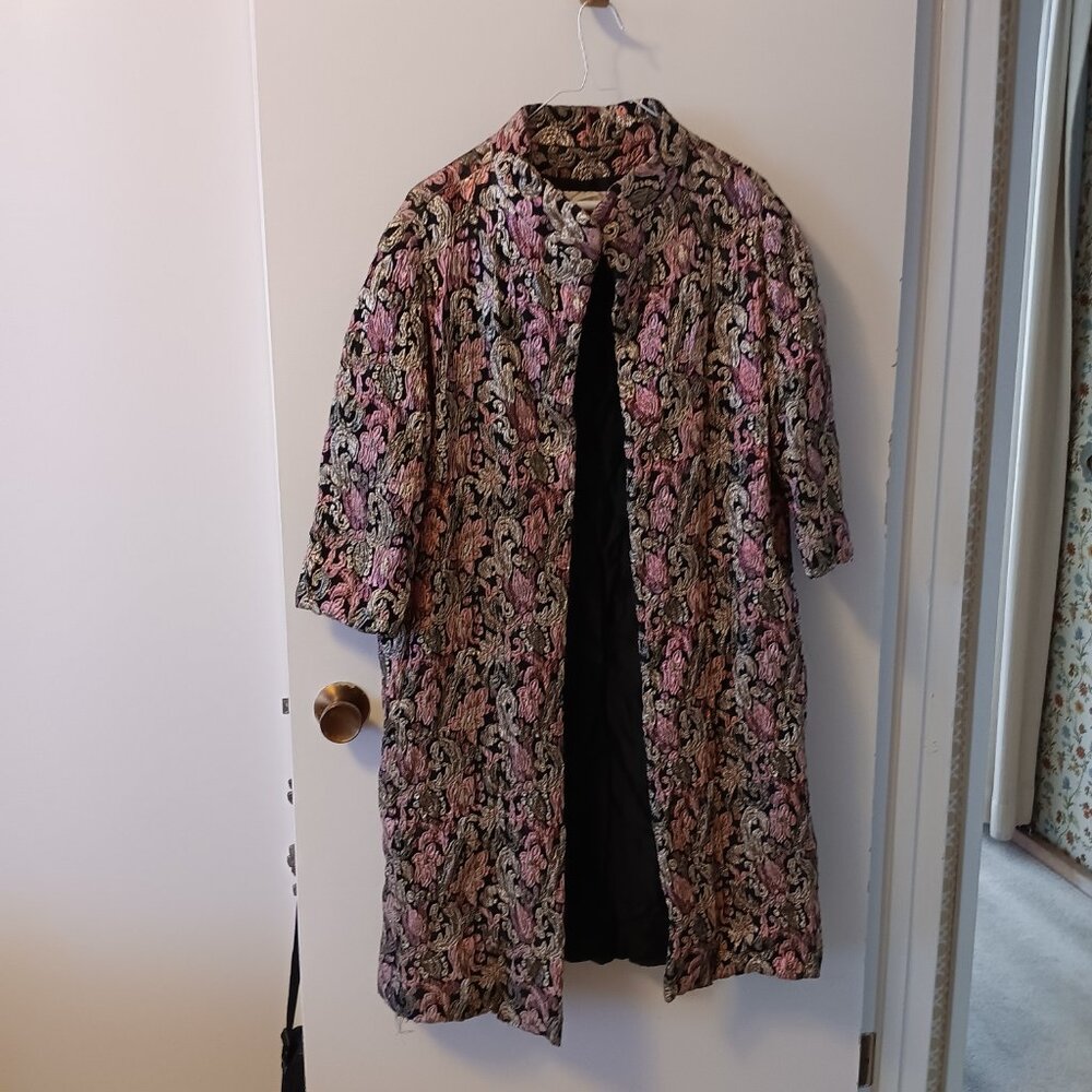 Metallic Floral Coat, L, VINTAGE WALTON PIERCE